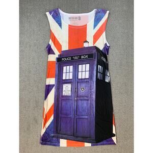 Doctor Who x Her Universe Tardis Union Jack Sheath Dress Size Large
